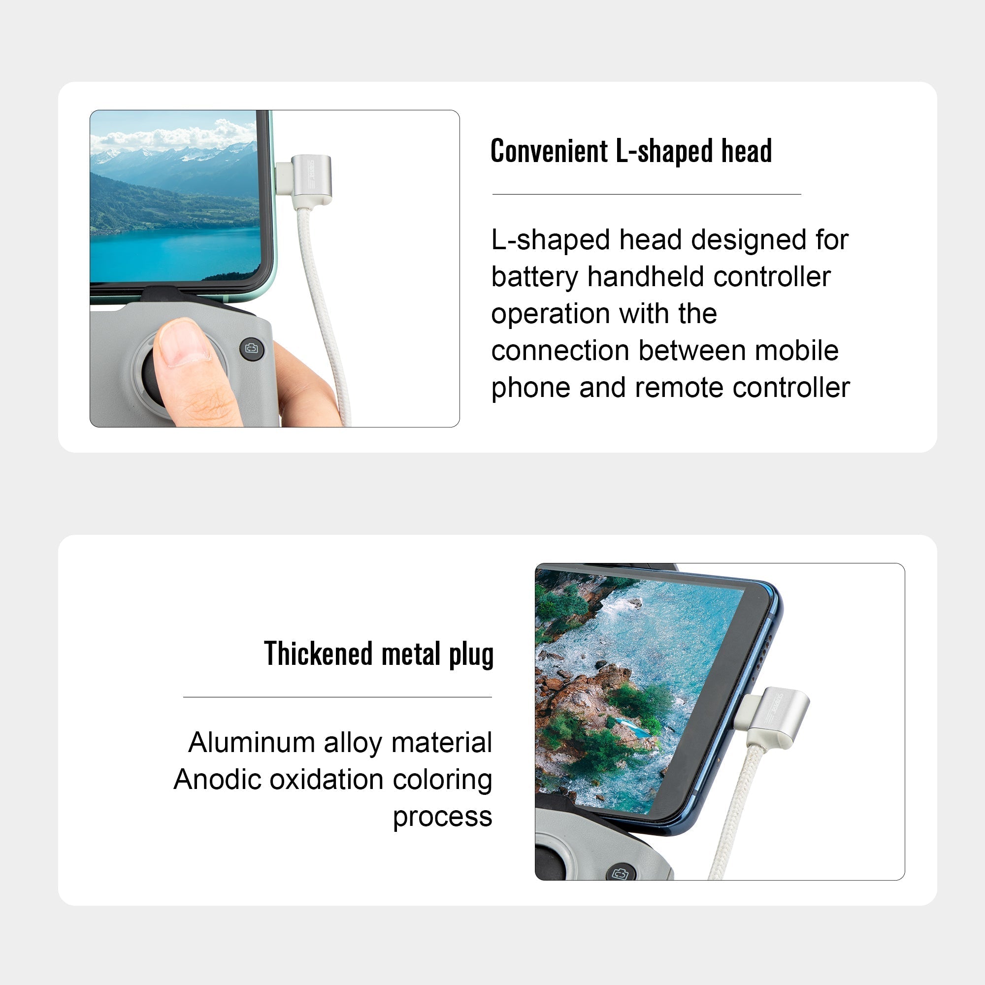 DJI 30cm USB Cable Line Type-C To Lightning For DJI RC-N1 / RC-N2